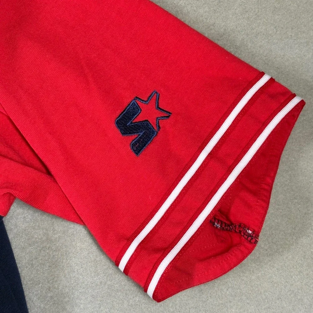 Starter Washington Wizards Baseball Jersey Mens Small Navy Red Button Up NBA